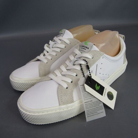 Cariuma Catiba Off White‎ & Ice Suede Sneakers Men's Size 8 Walking Shoes NWT